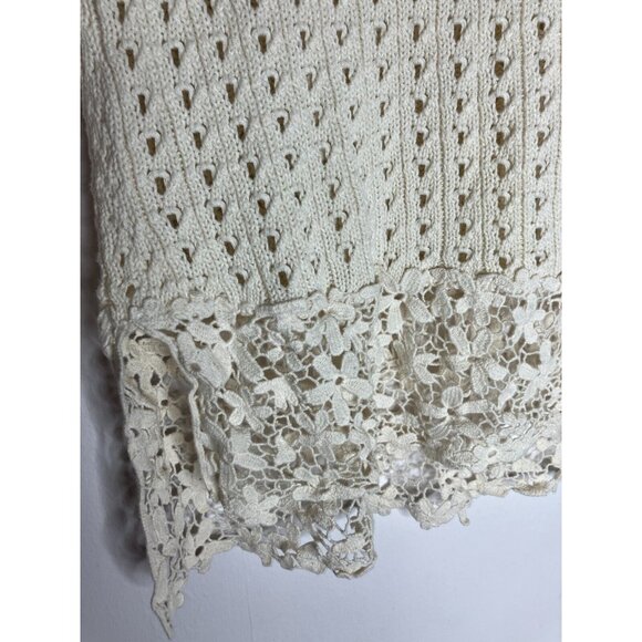 International Concepts Crochet Floral Lace Womens XS Hippie Boho Top - Picture 5 of 9